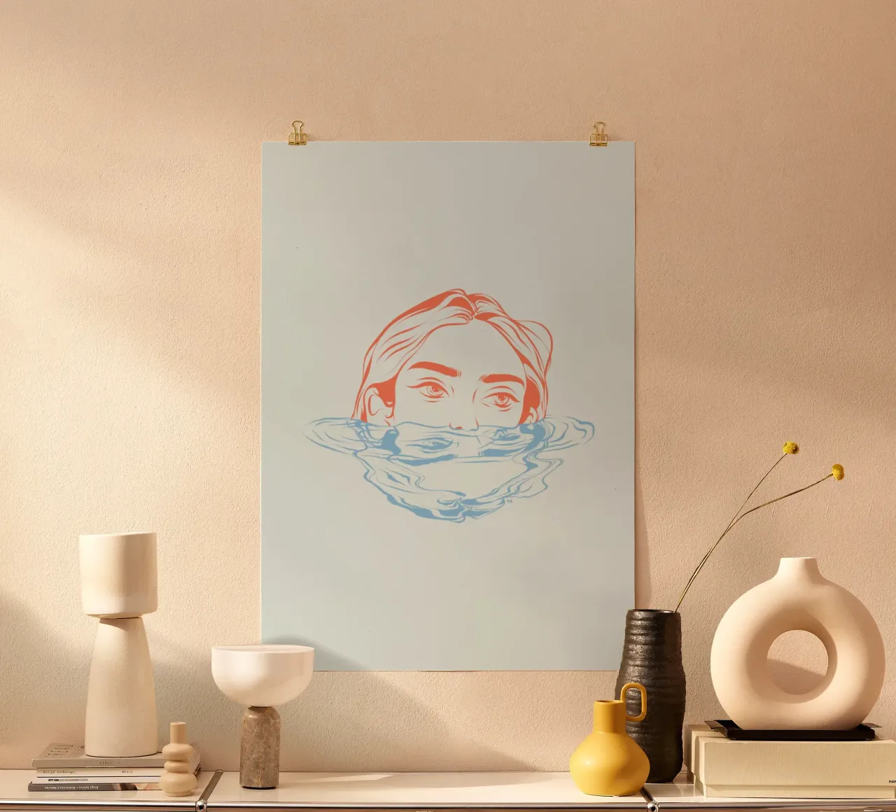 Doppio lato poster con telaio in legno da Lise.ya