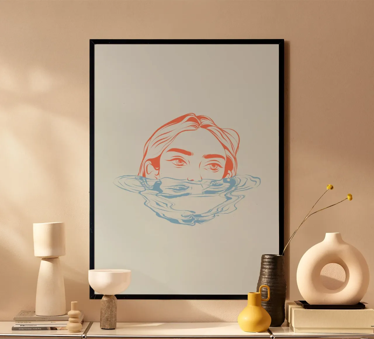 Doppio lato poster con telaio in legno da Lise.ya