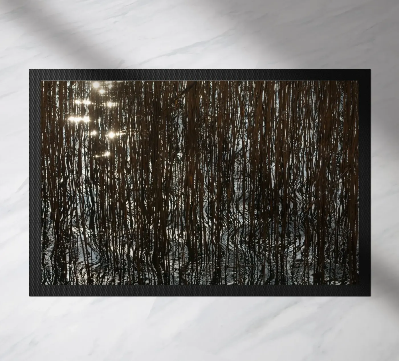Distorted reflections doormat by Carol Maia