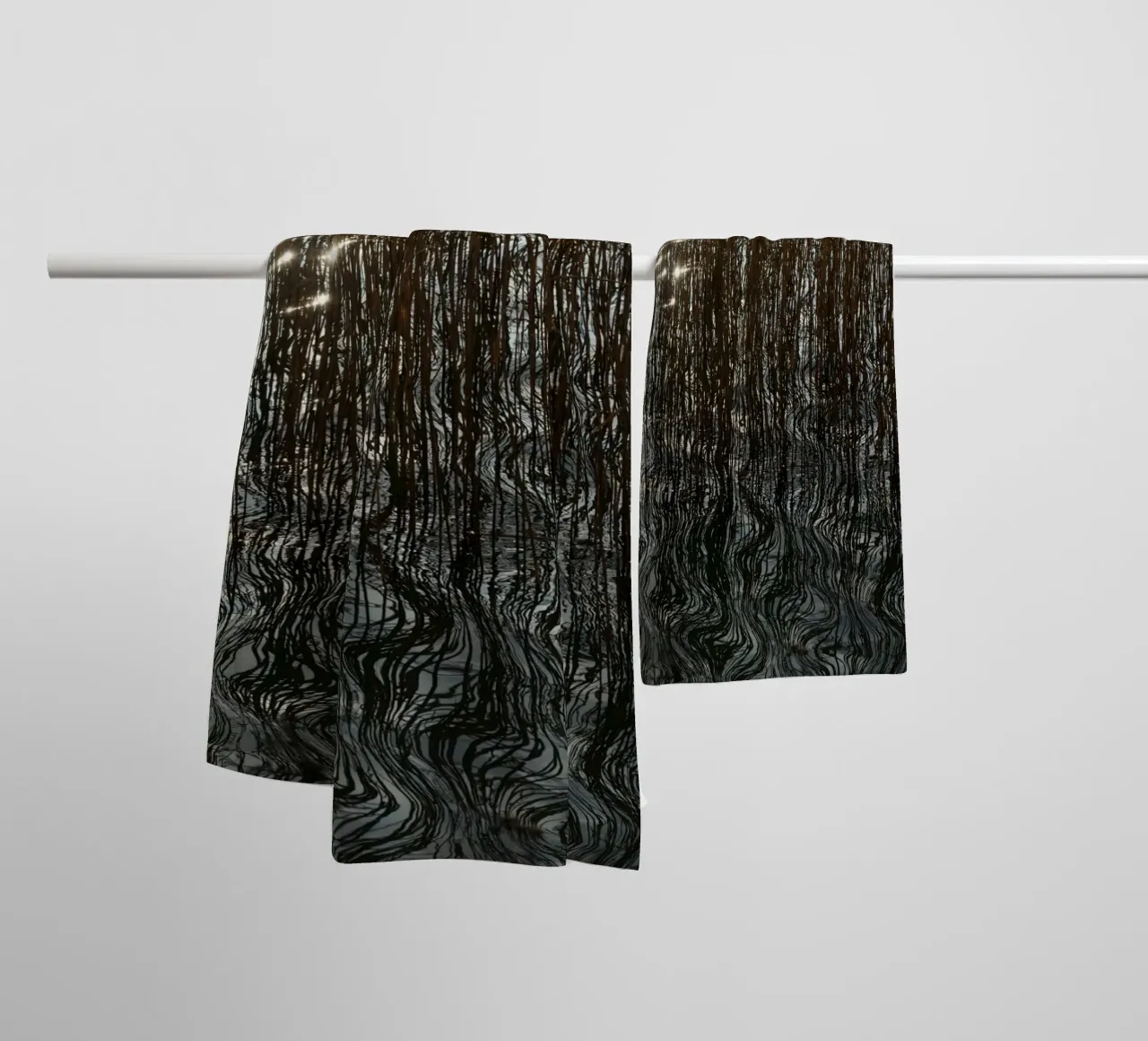 Distorted reflections towel by Carol Maia