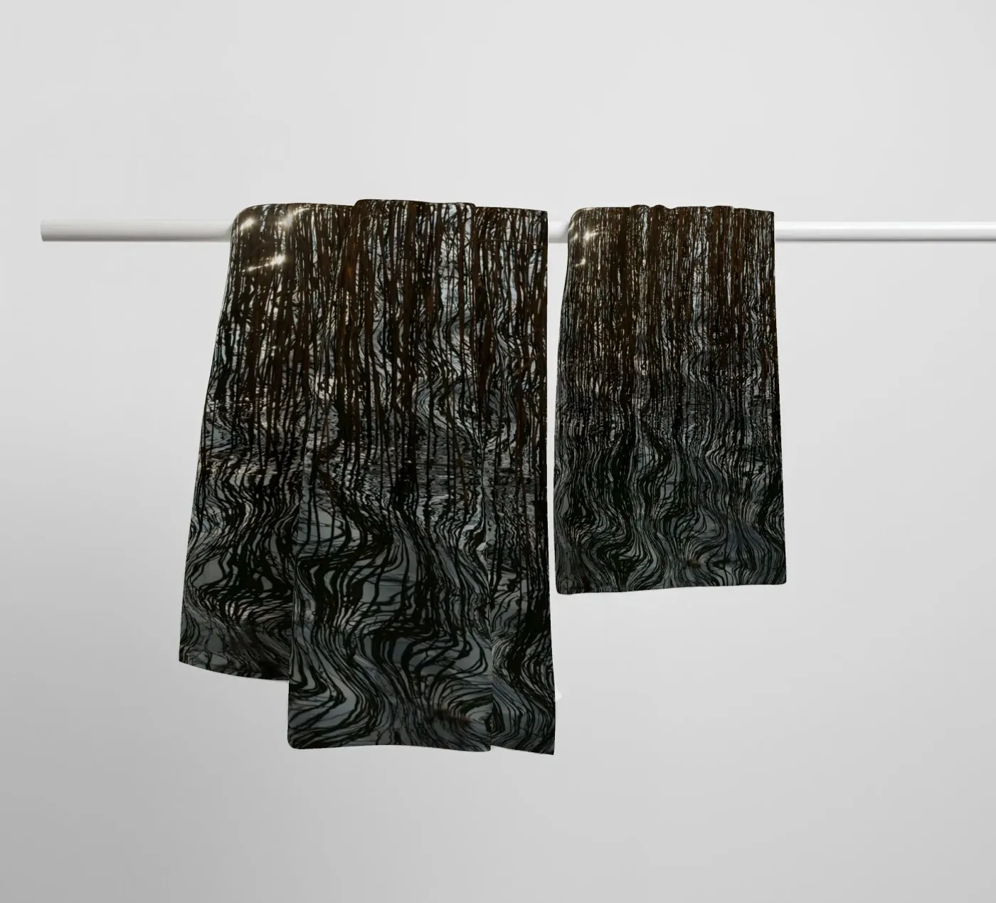Distorted reflections towel by Carol Maia