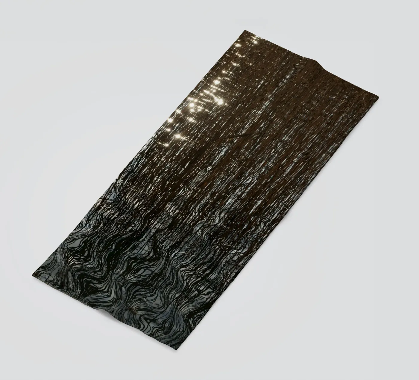 Distorted reflections beach towel by Carol Maia
