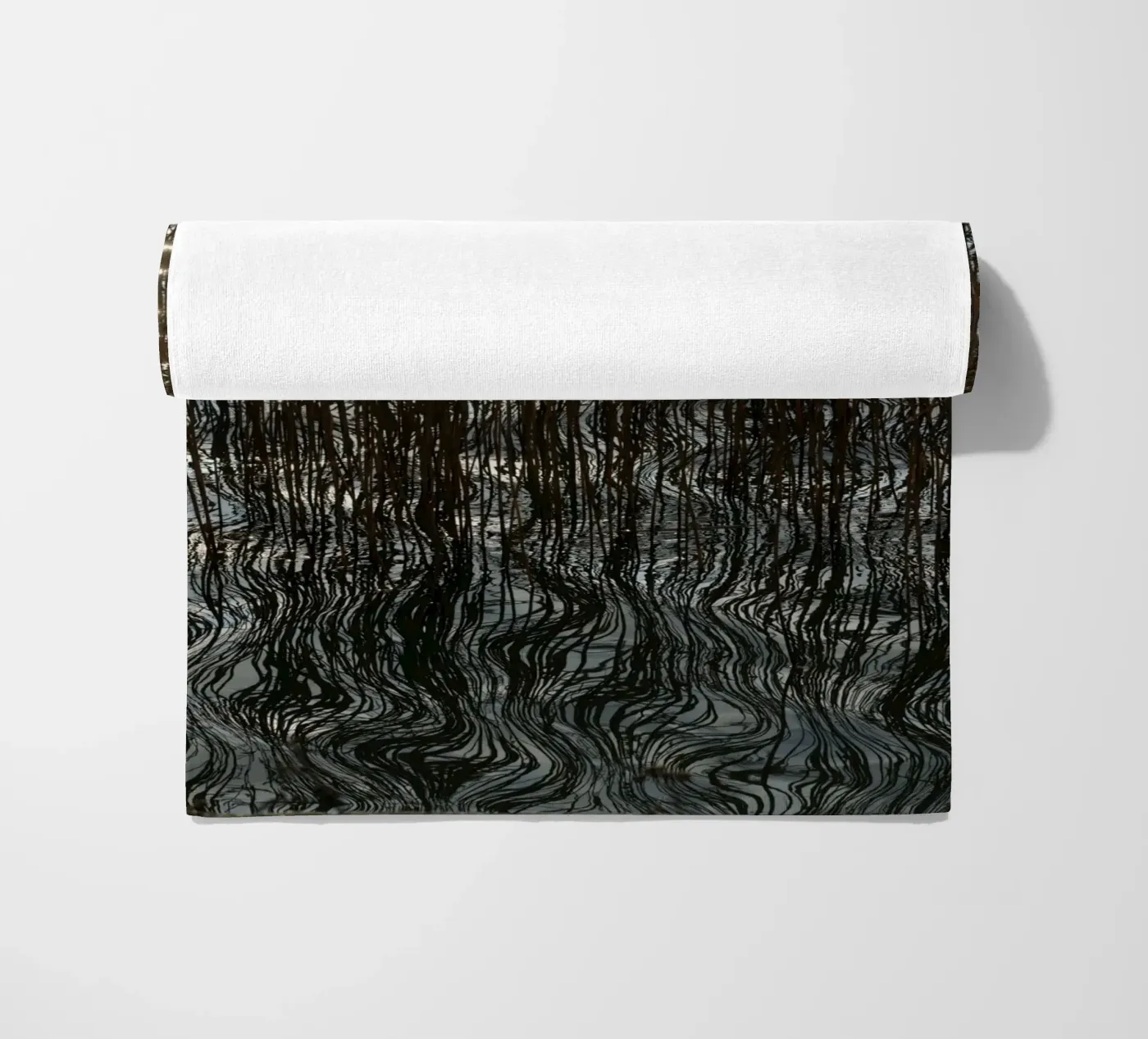 Distorted reflections beach towel by Carol Maia