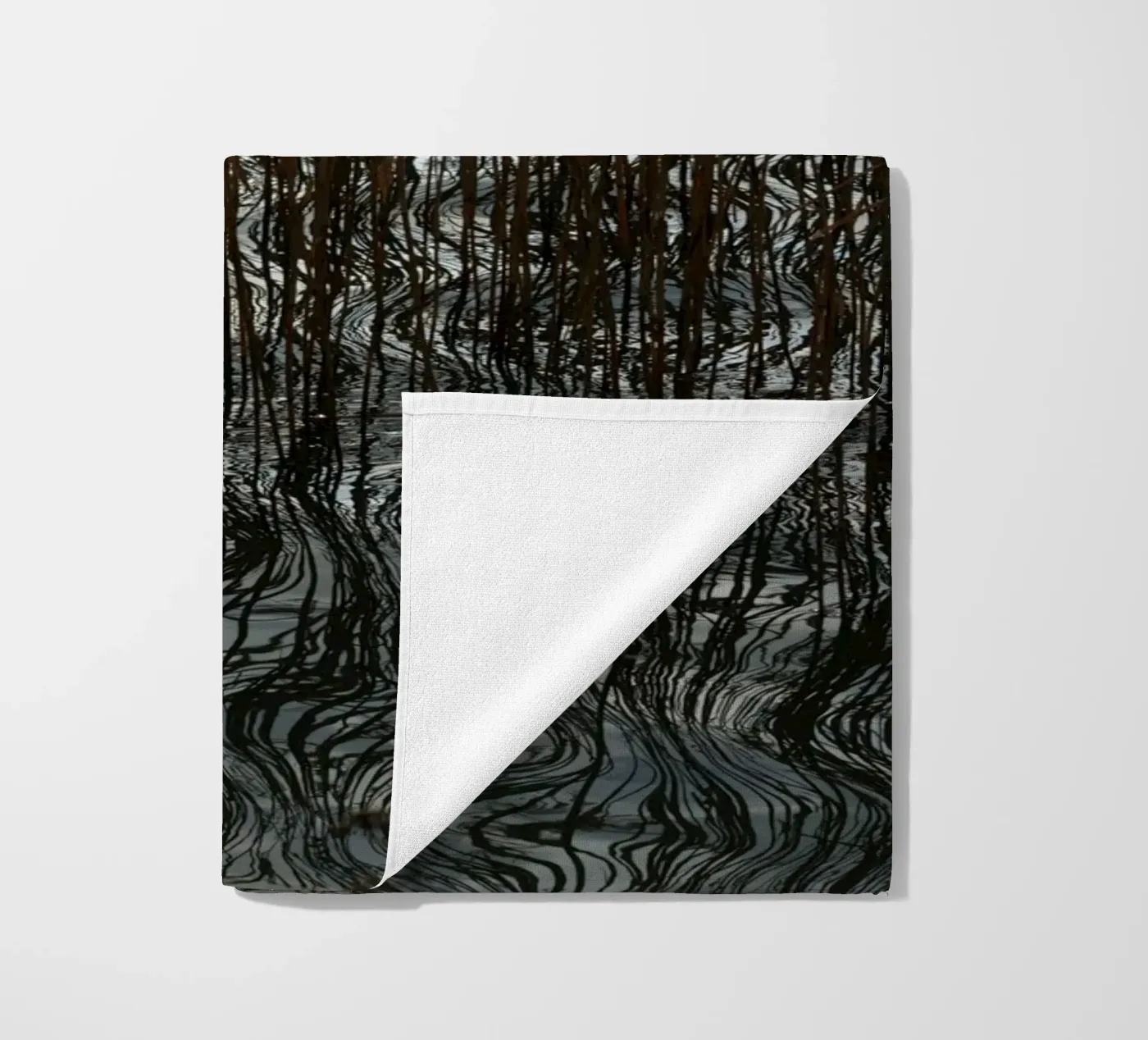 Distorted reflections beach towel by Carol Maia