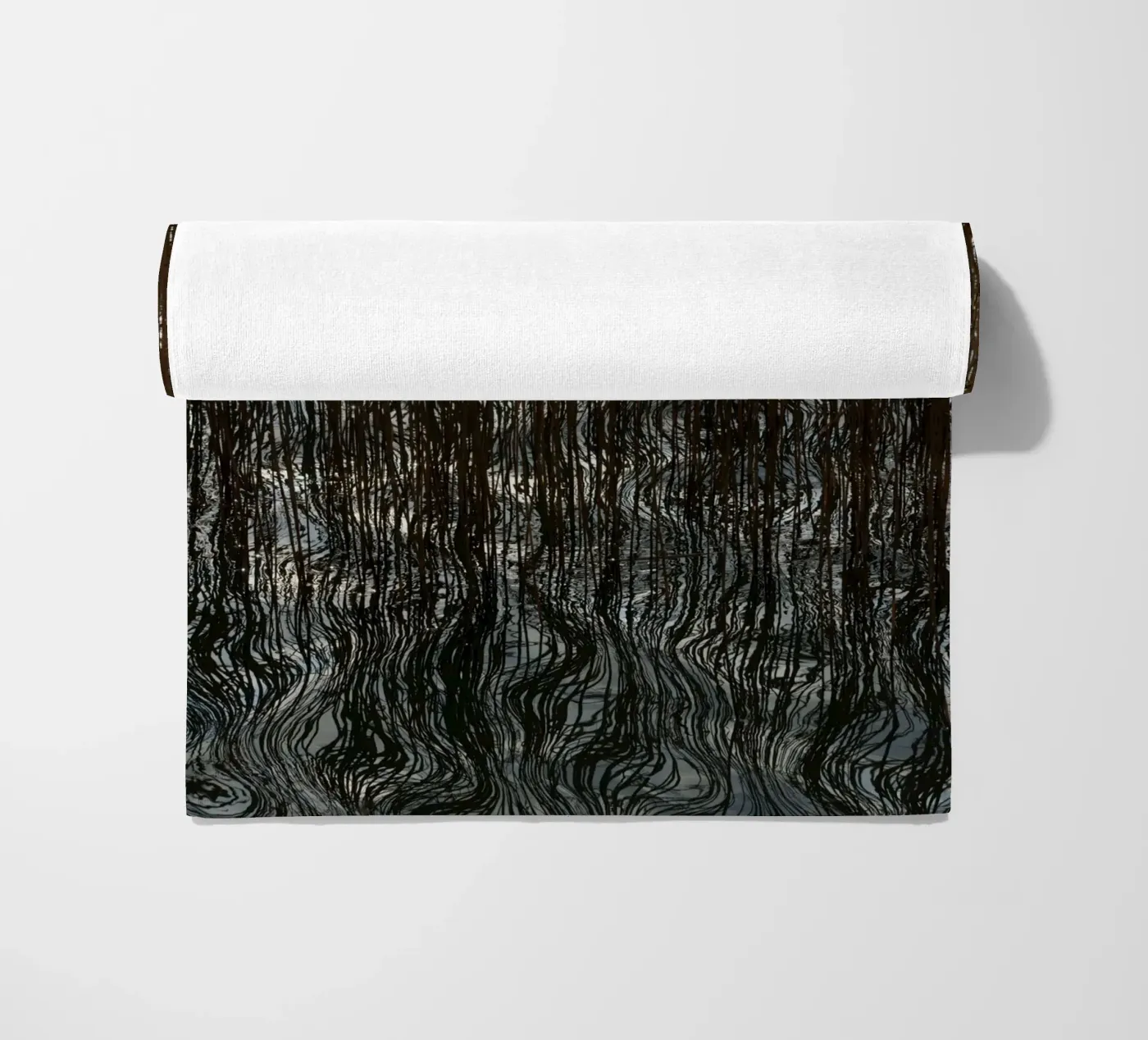 Distorted reflections beach towel by Carol Maia