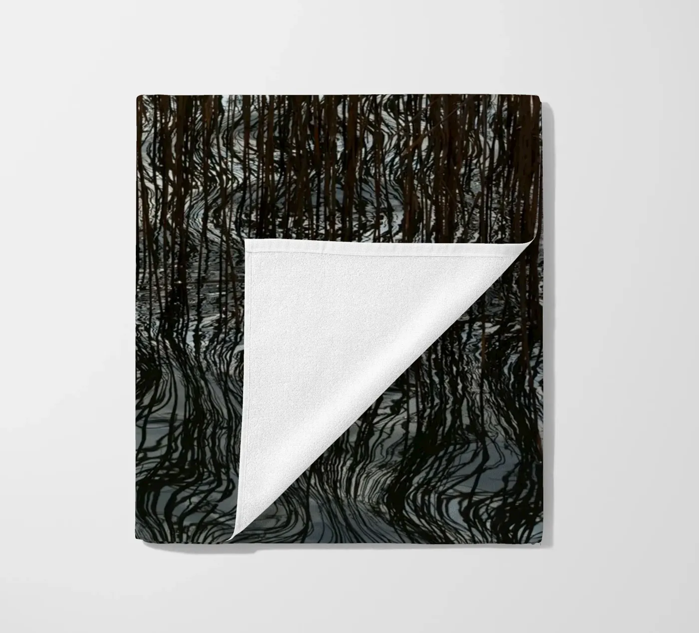 Distorted reflections beach towel by Carol Maia