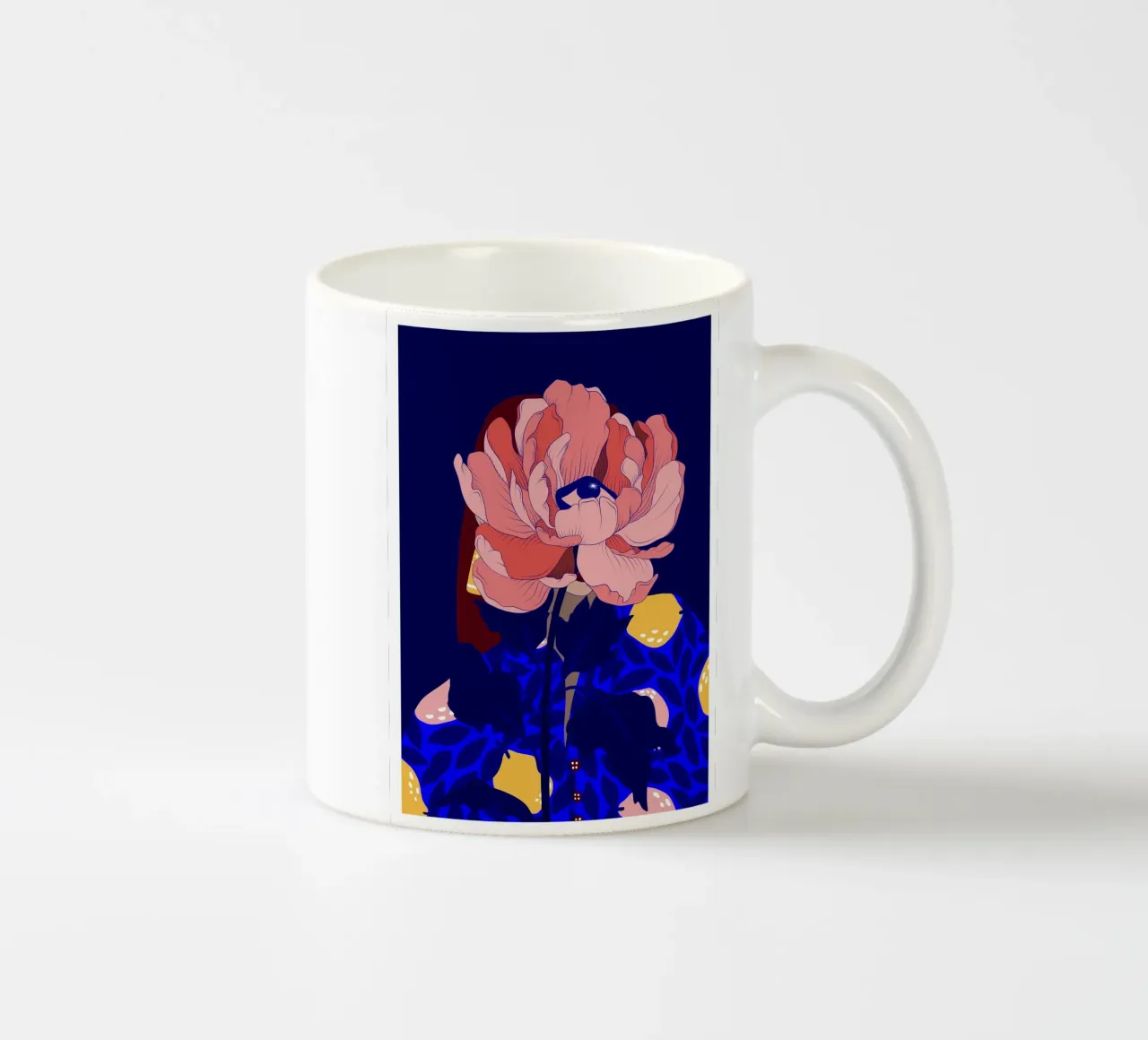 Donna fiore tazza in ceramica da Lise.ya