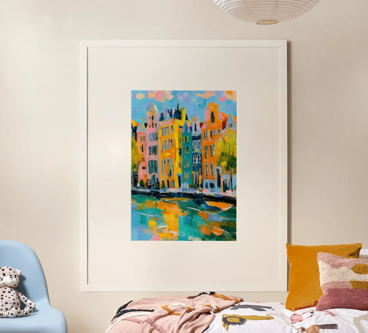 Amsterdam si rivolge all'Impressionismo poster con telaio in plastica da Nikis Art Studio
