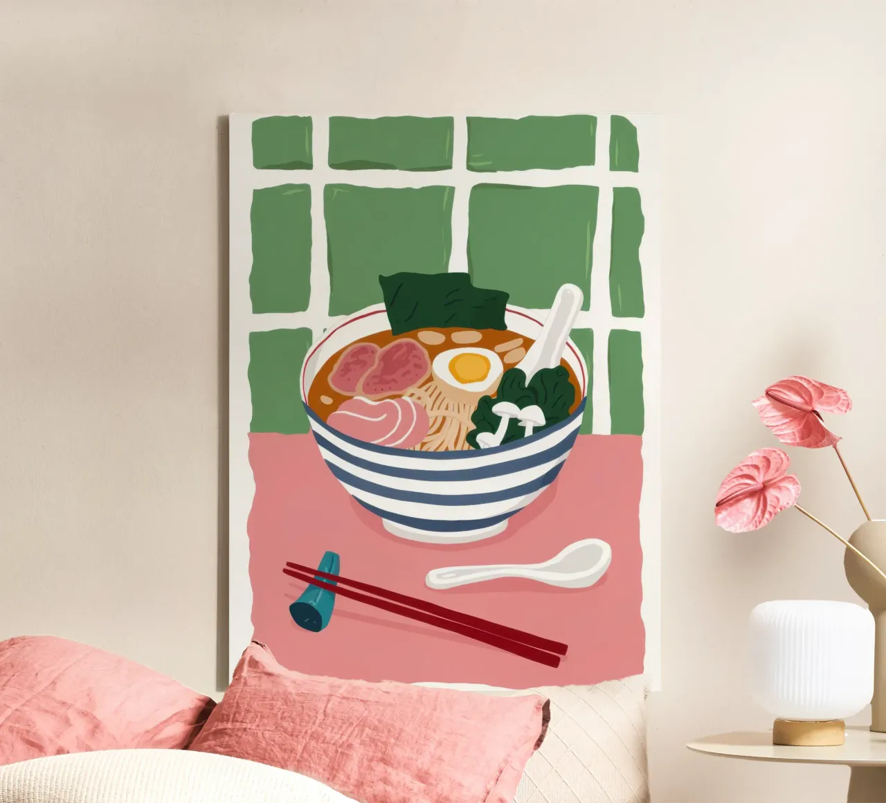 Delizia in tazza di ramen tela con Cornice a cassetta da Frame Aura