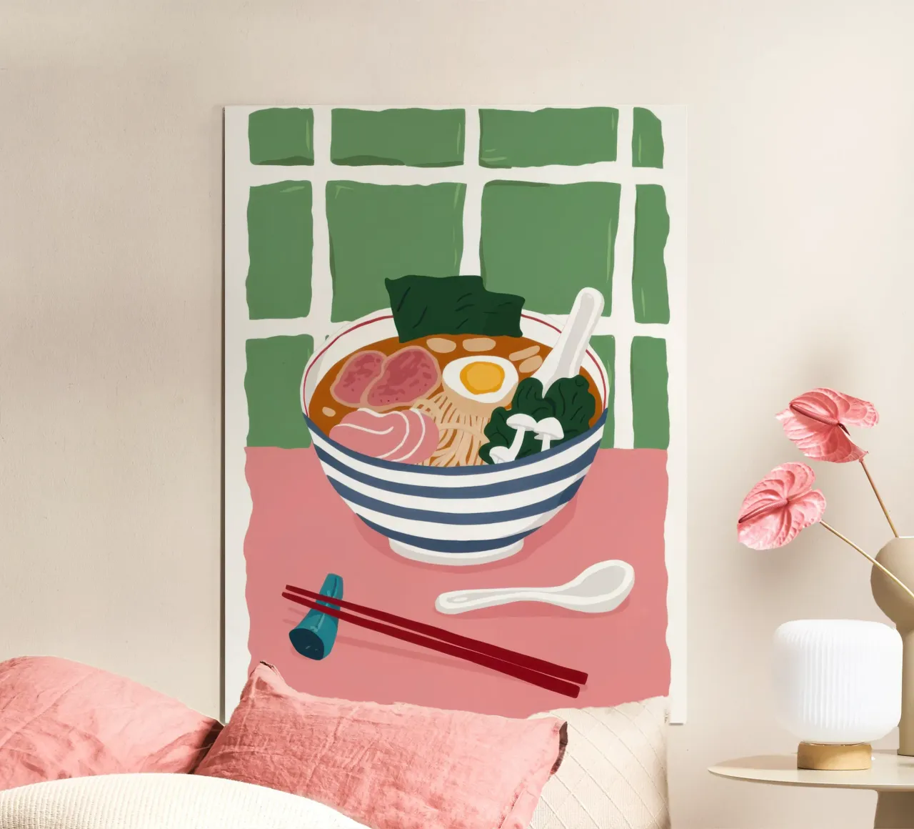 Delizia in tazza di ramen poster da Frame Aura