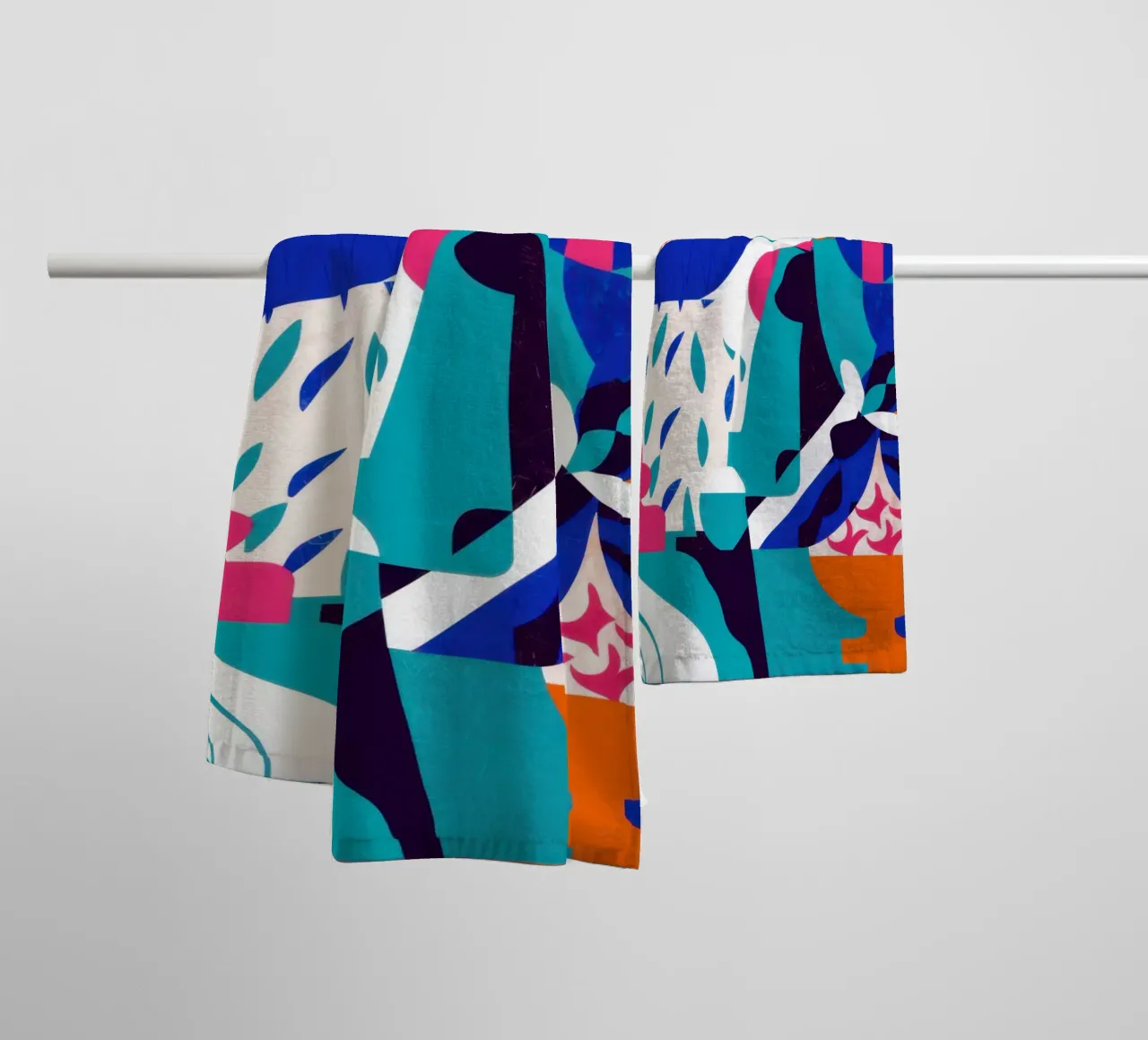 Abstract ijs vreugde badhanddoek van Frame Aura