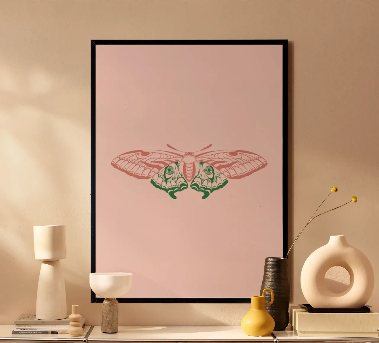 Papillon poster con telaio in alluminio da Lise.ya