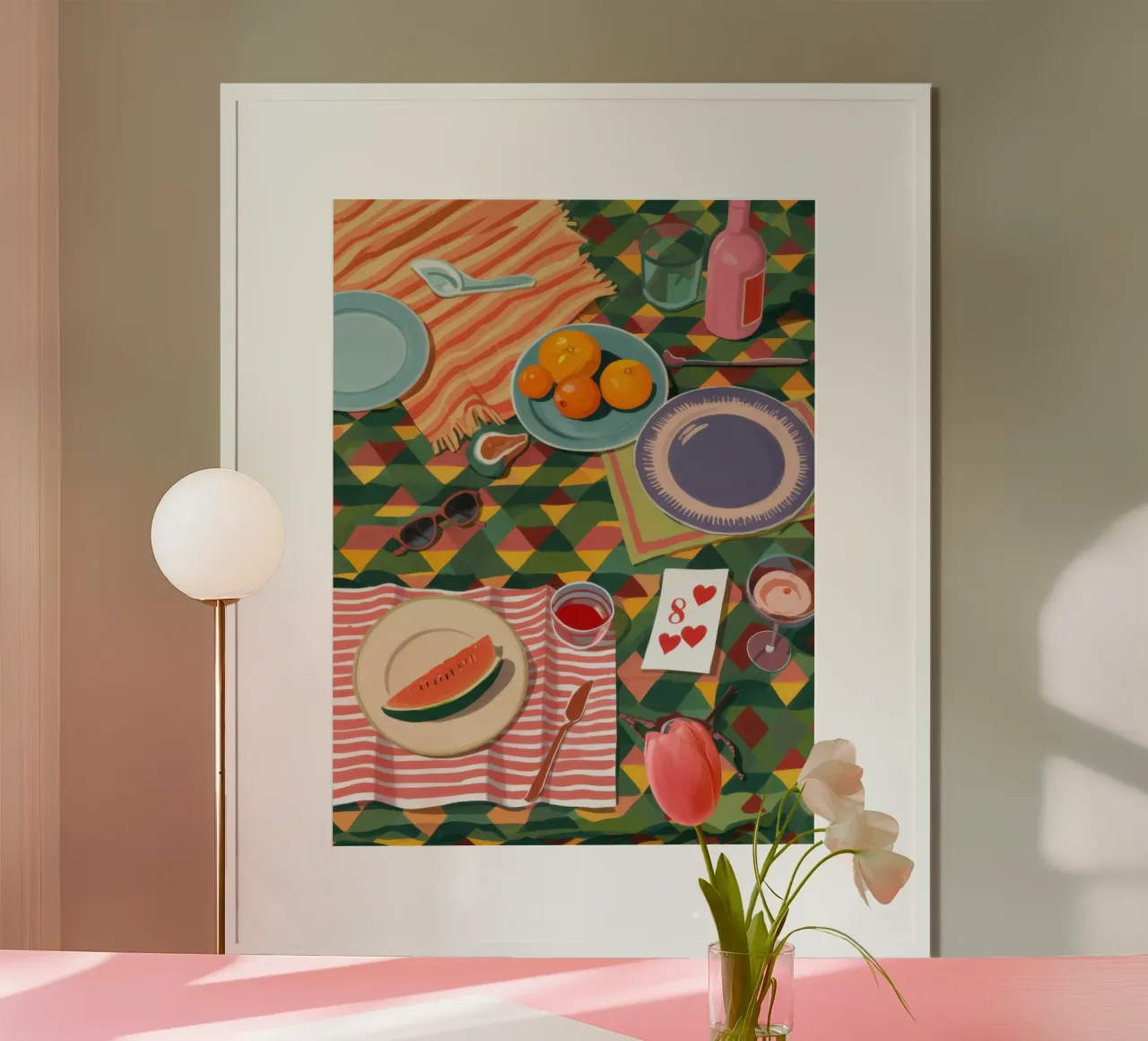 Pastorales Picknick in Perfektion Poster von Frame Aura