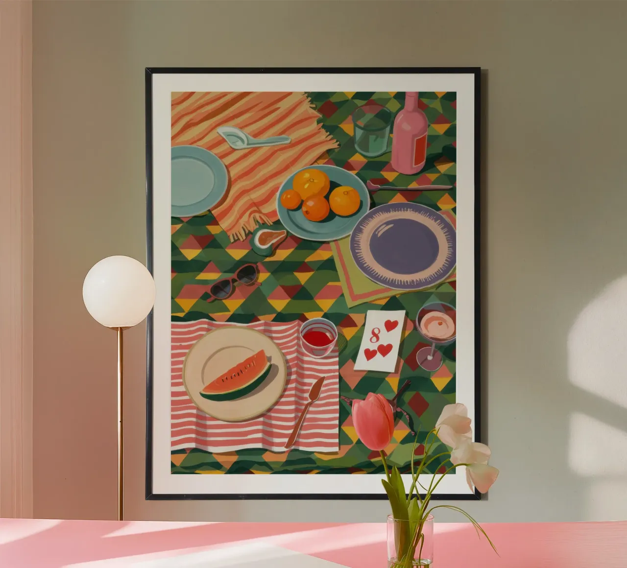 Pastorales Picknick in Perfektion Poster von Frame Aura