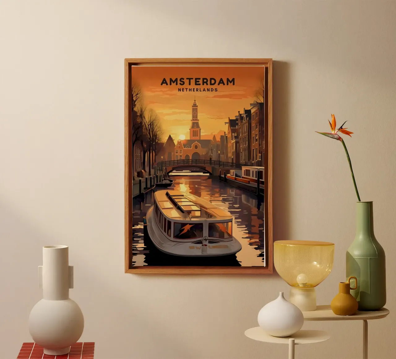 Amsterdam 01 tela con Cornice a cassetta da mazson