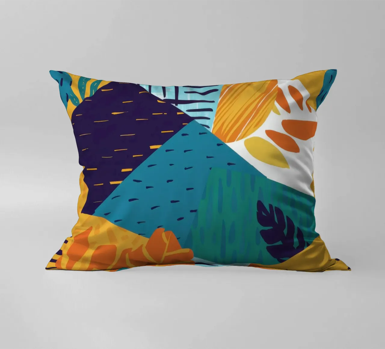 Geometric Shard Pattern decorative cushion by Frame Aura