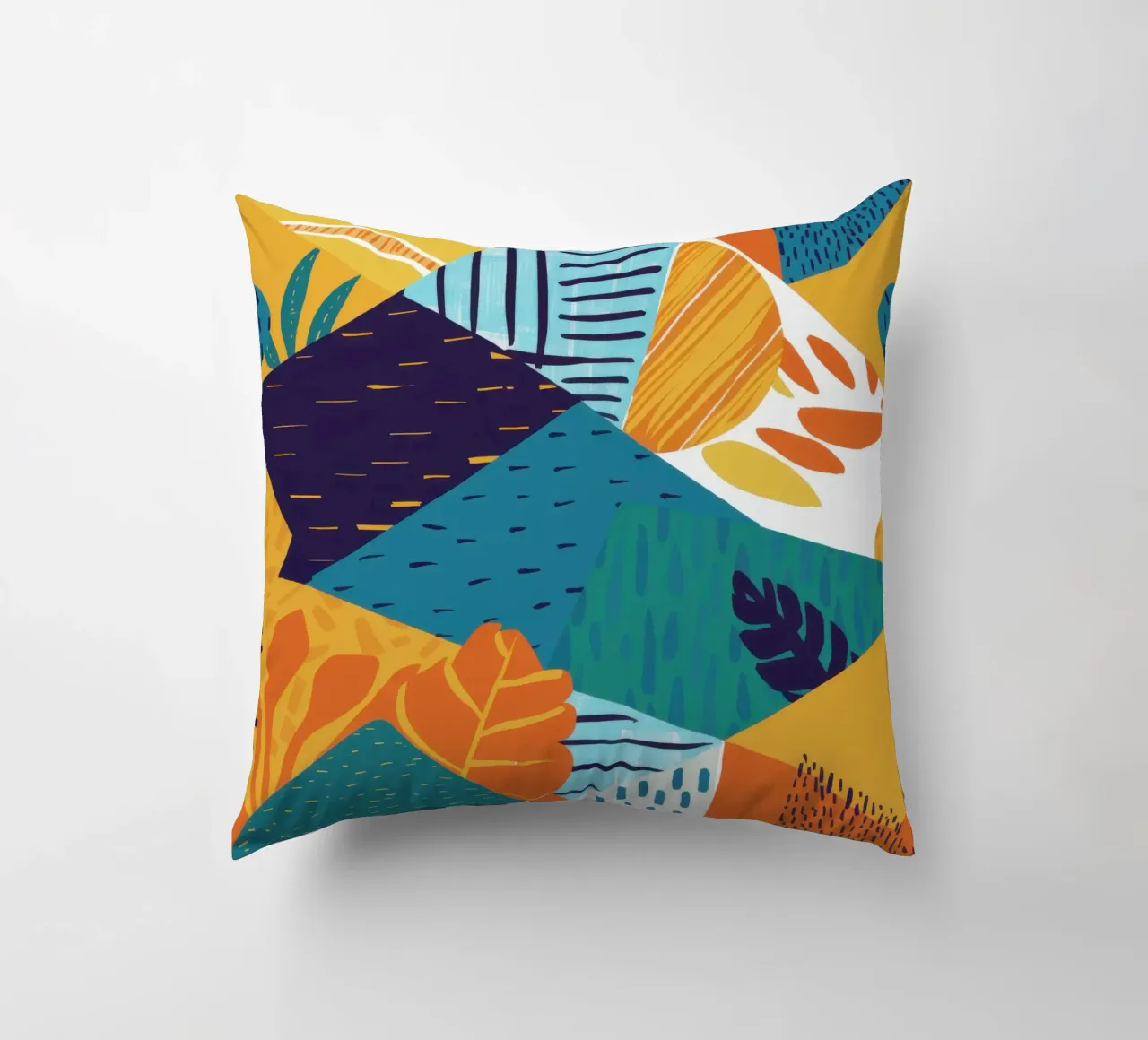 Geometric Shard Pattern decorative cushion by Frame Aura