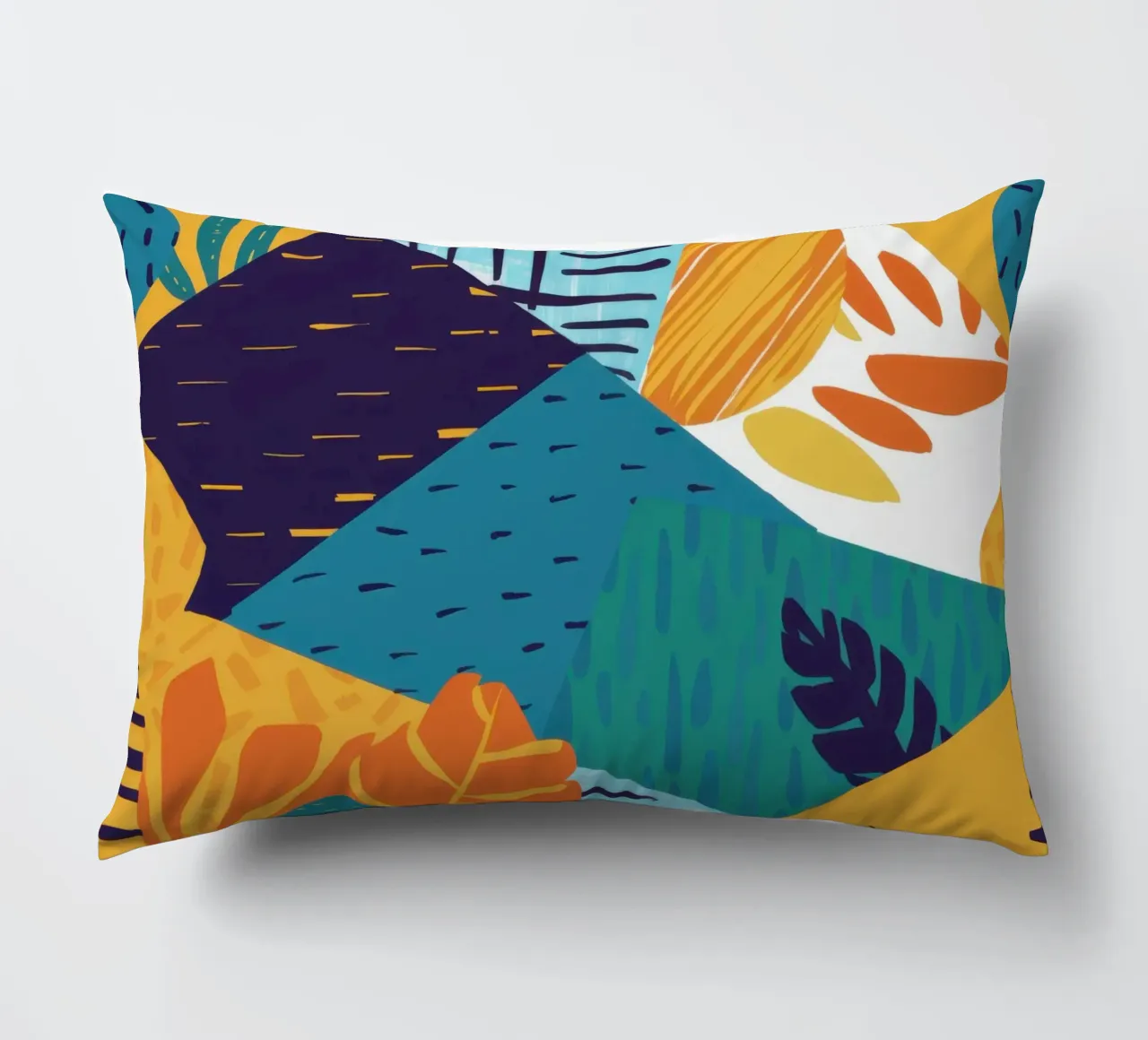 Geometric Shard Pattern decorative cushion by Frame Aura