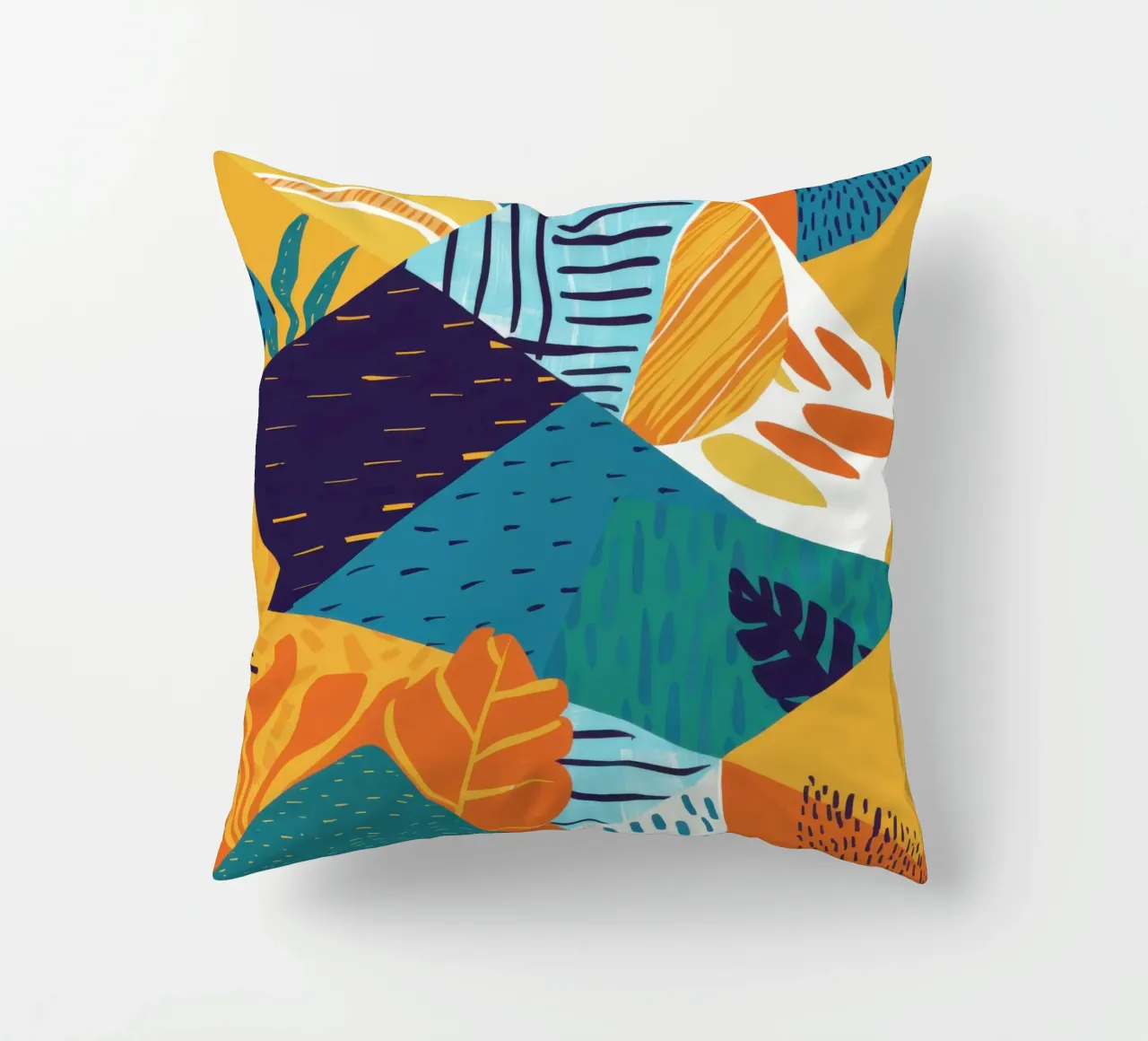 Geometric Shard Pattern decorative cushion by Frame Aura