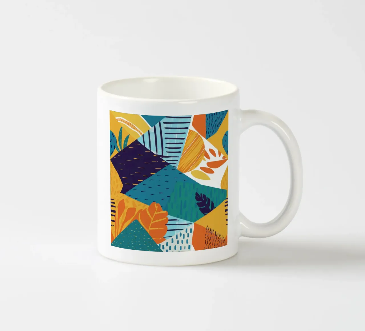 Geometric Shard Pattern ceramic mug by Frame Aura