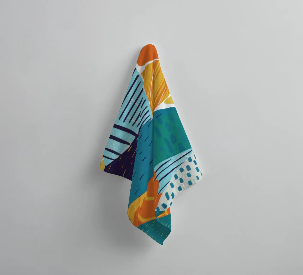 Geometric Shard Pattern towel by Frame Aura