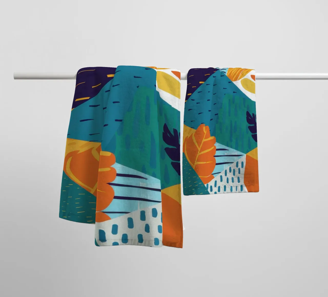 Geometric Shard Pattern towel by Frame Aura
