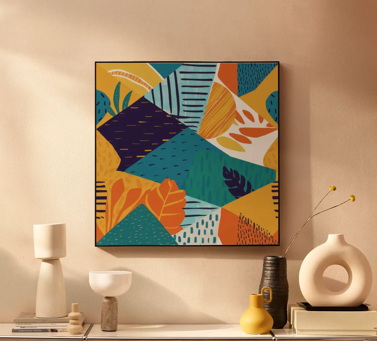 Geometric Shard Pattern alu-dibond by Frame Aura