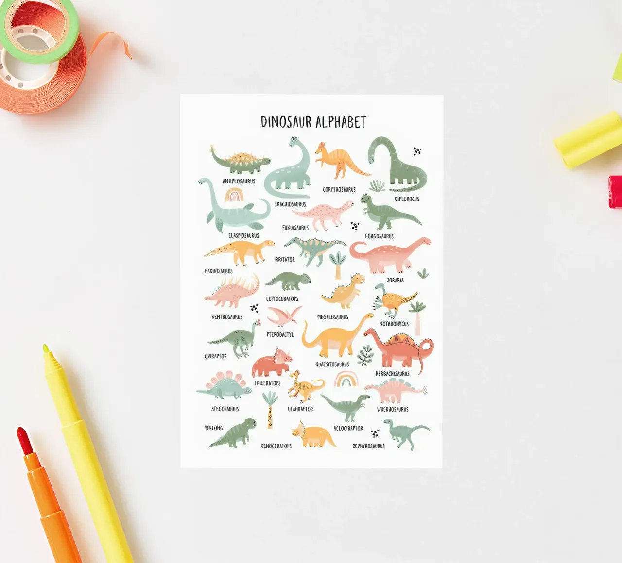 Dino saurus Alphabet 1 Sticker von Panait Ivascu