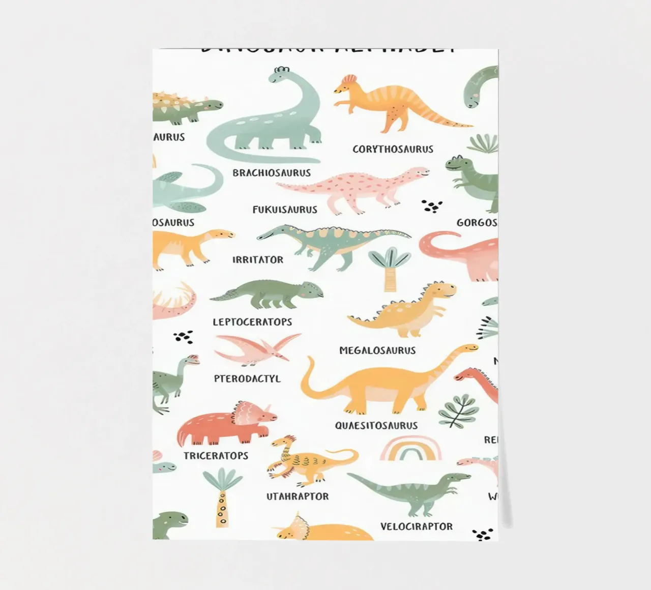 Dino saurus Alphabet 1 Stickerbogen von Panait Ivascu
