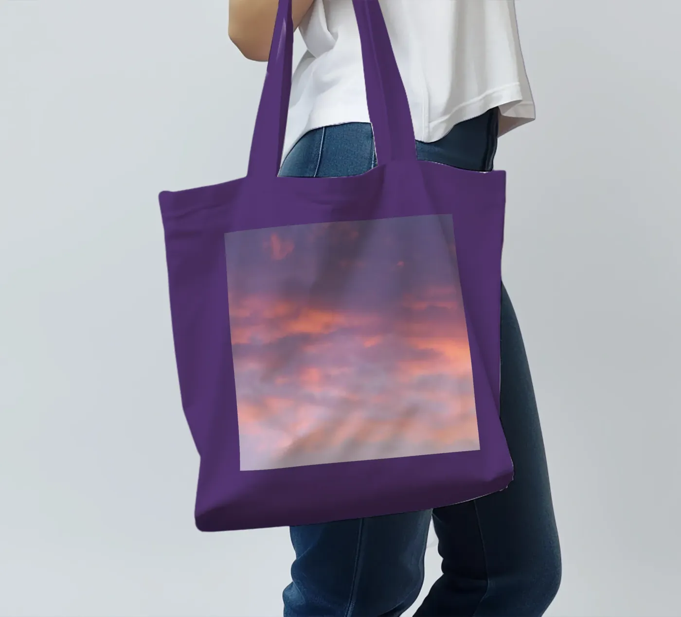 Sunset clouds tote bag by Carol Maia