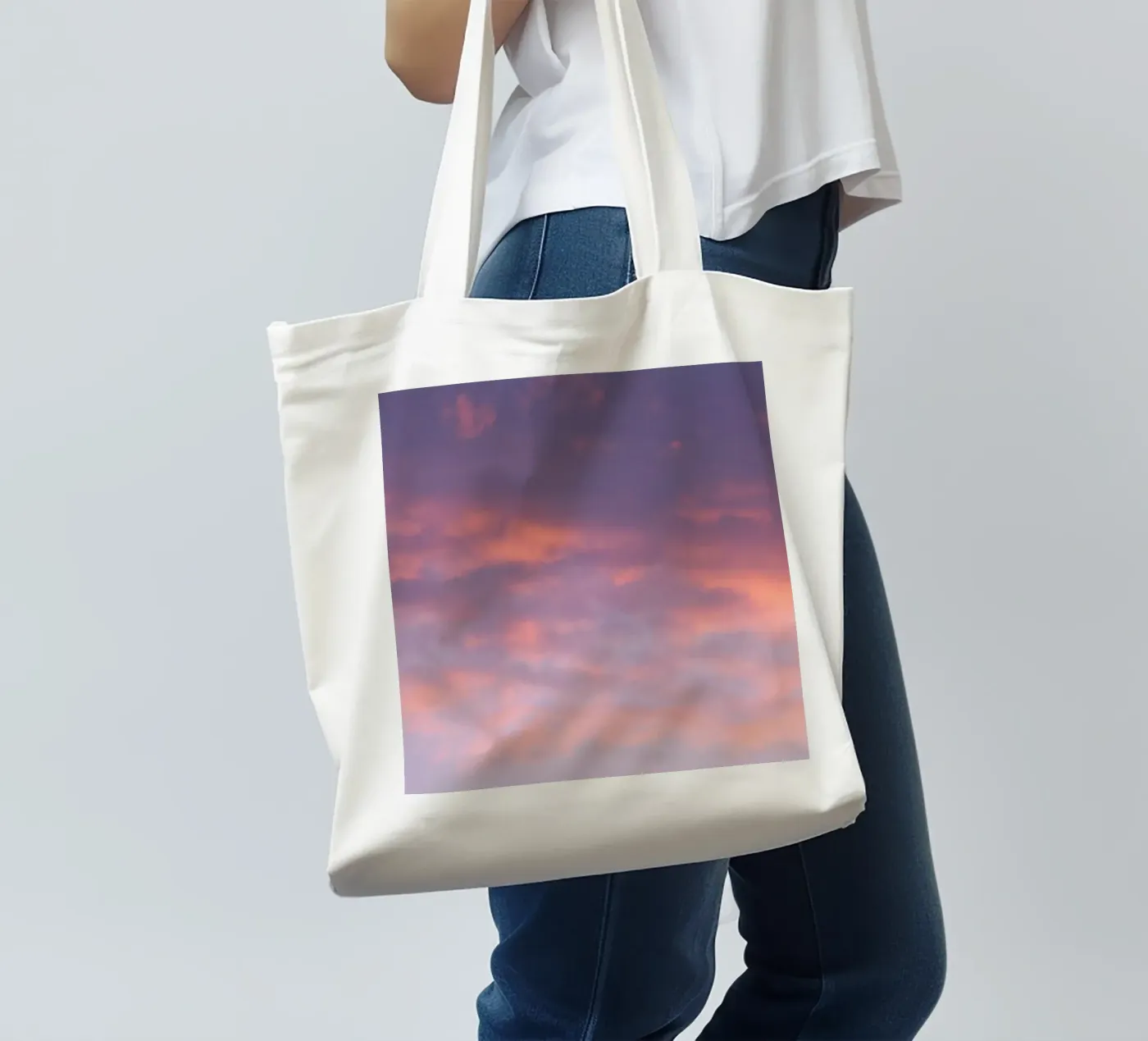 Sunset clouds tote bag by Carol Maia
