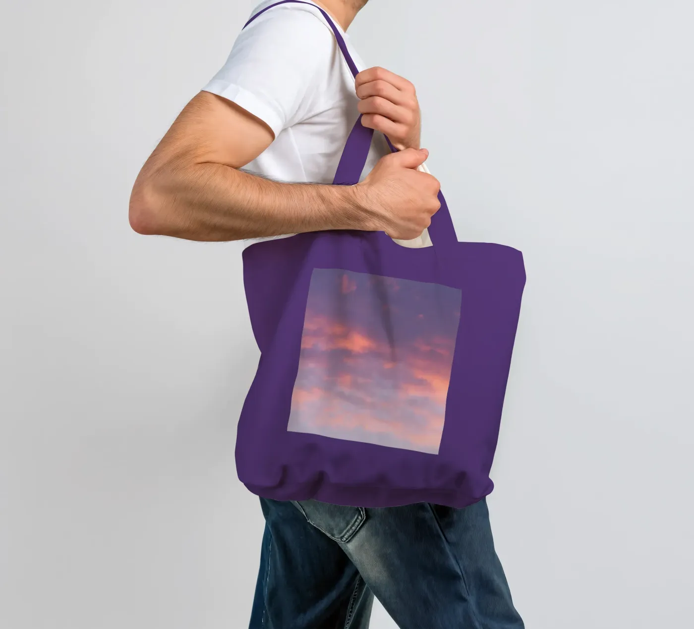 Sunset clouds tote bag by Carol Maia
