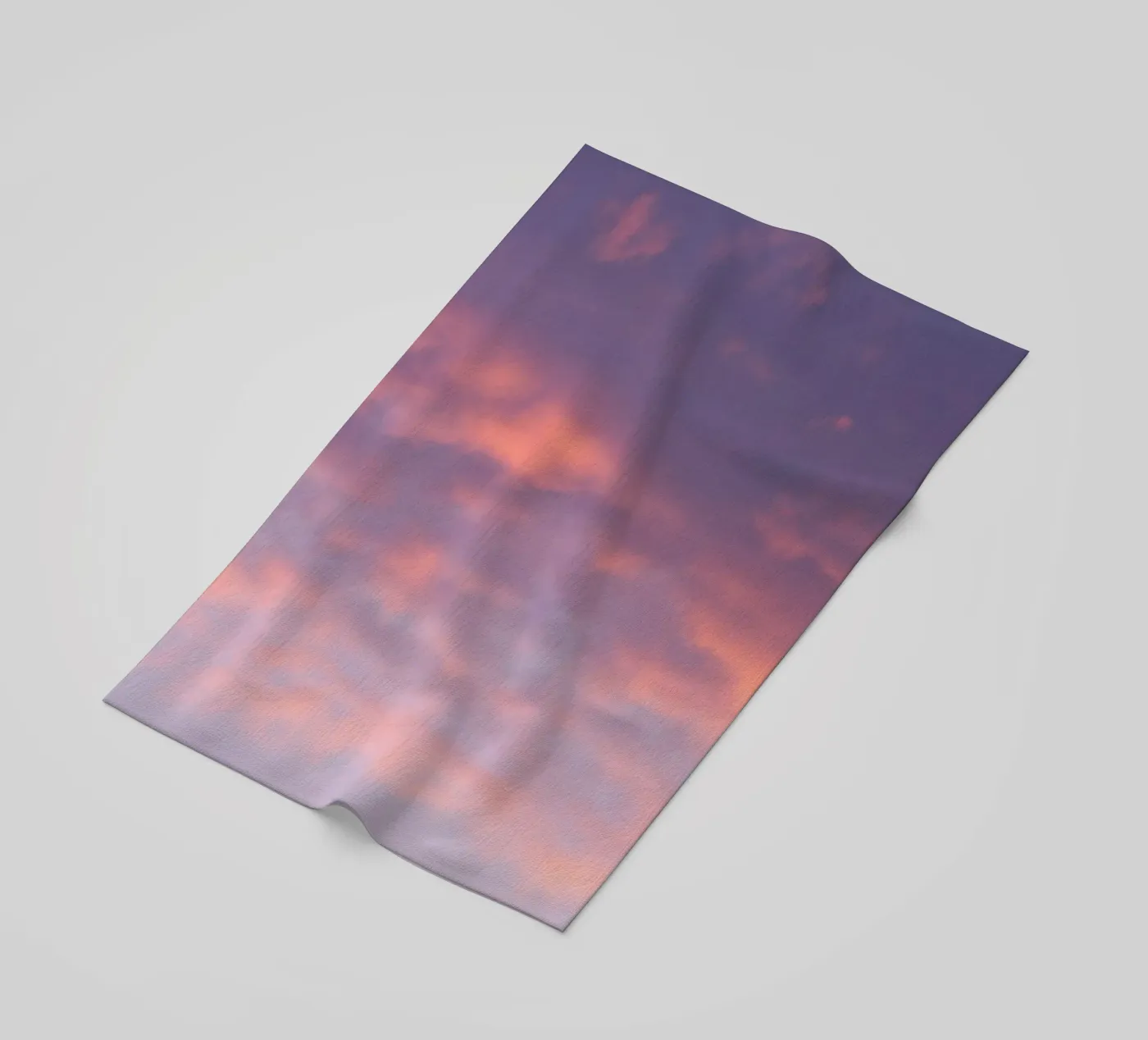 Sunset clouds beach towel by Carol Maia