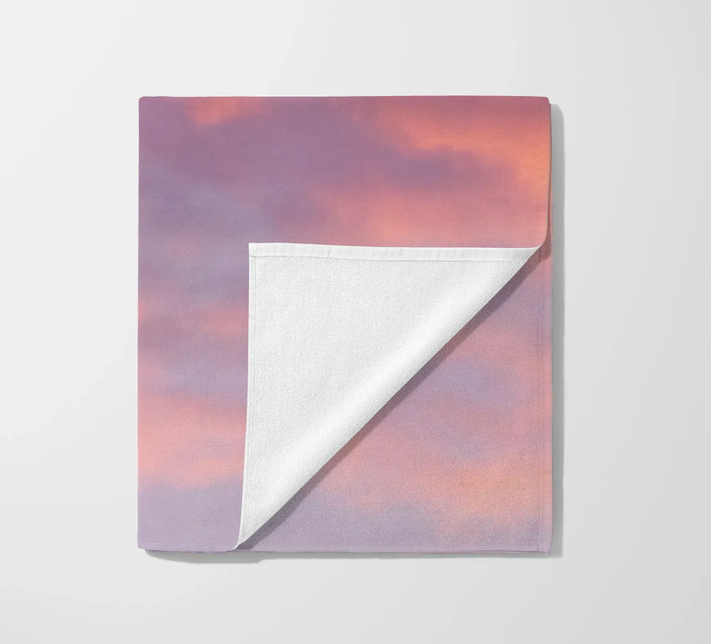 Sunset clouds beach towel by Carol Maia