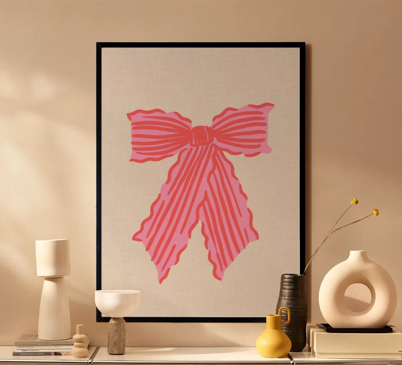Poster con fiocco, arte da parete con fiocco rosa, regalo Coquette poster da Coquette Club
