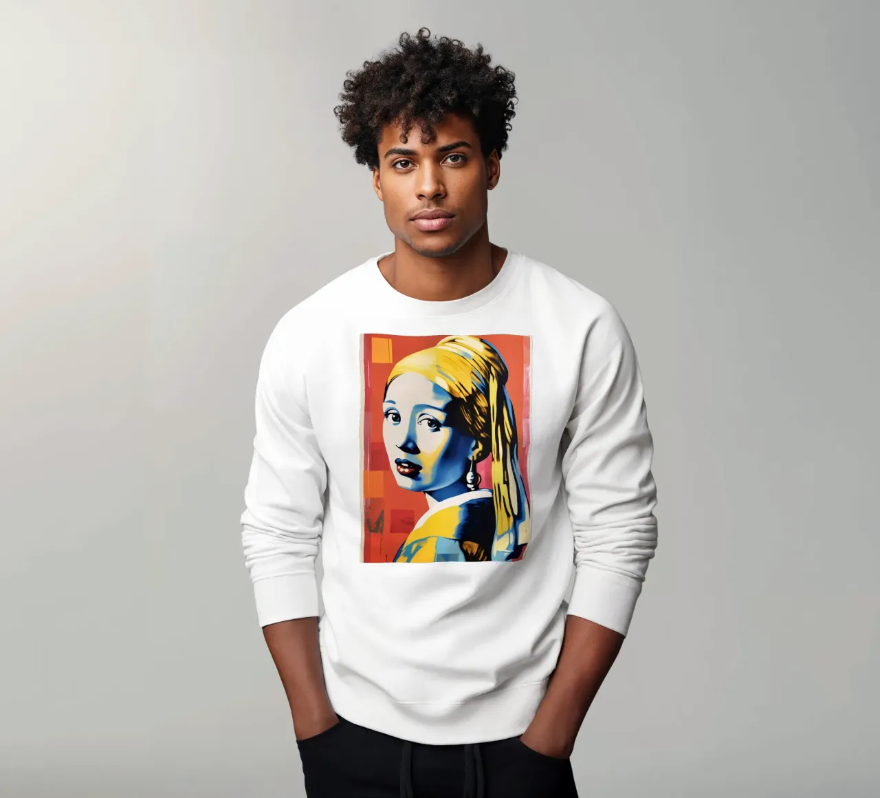 La ragazza con l'orecchino di perle Pop Art felpa da Autofocus
