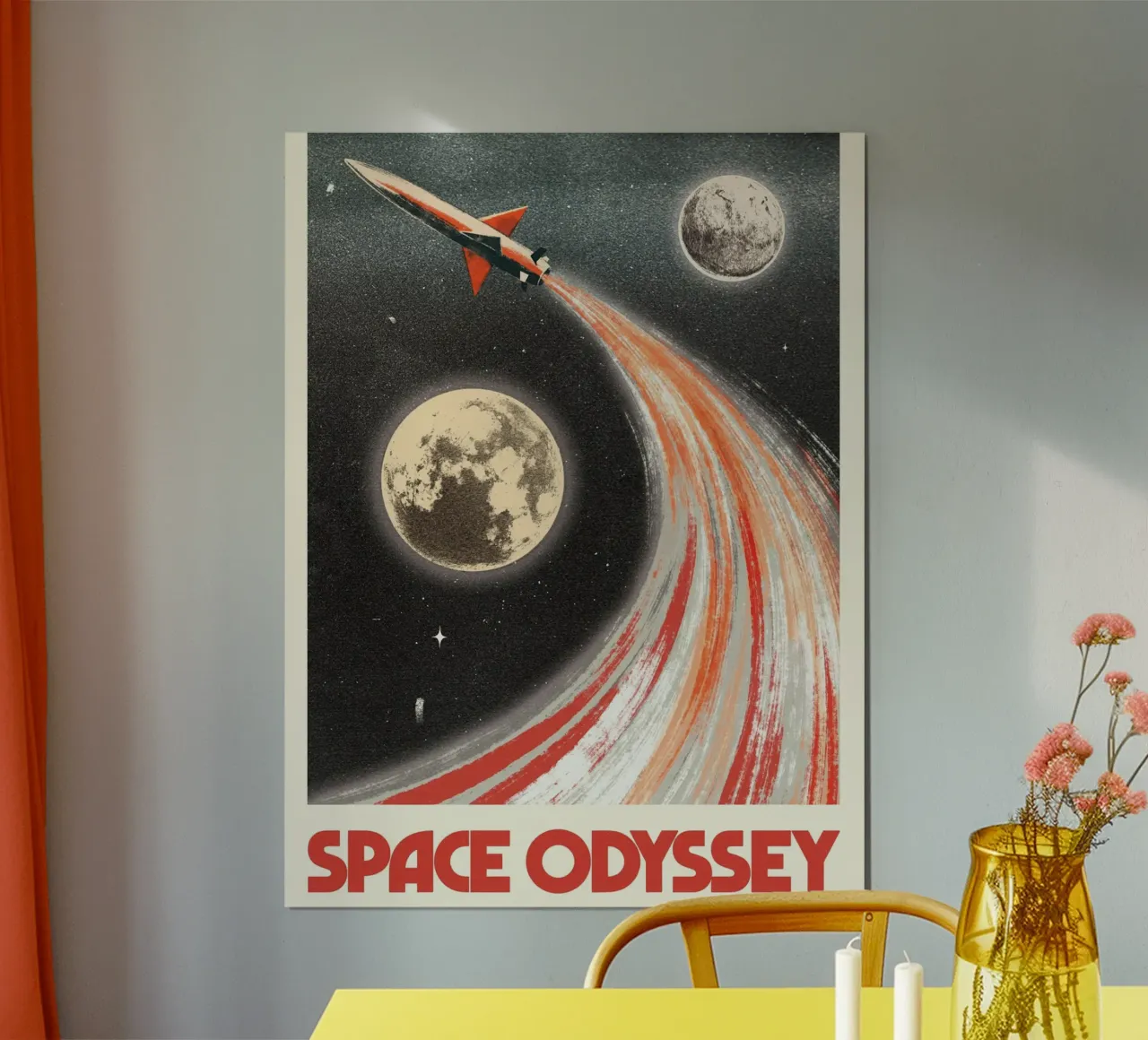 Odissea nello spazio poster con telaio in legno da Retrorise