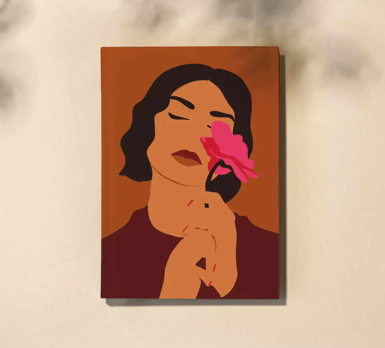 Woman with Flower carnet de notes de XOXO Arte delicious