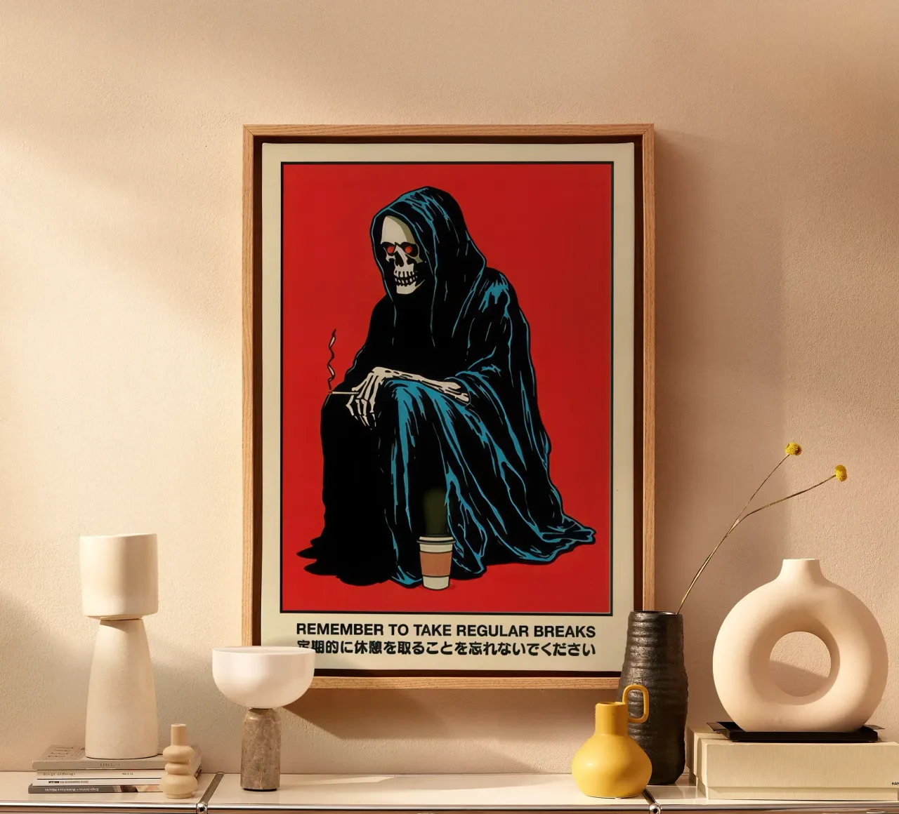 Regular Breaks canvas with Floater frame by Retrorise