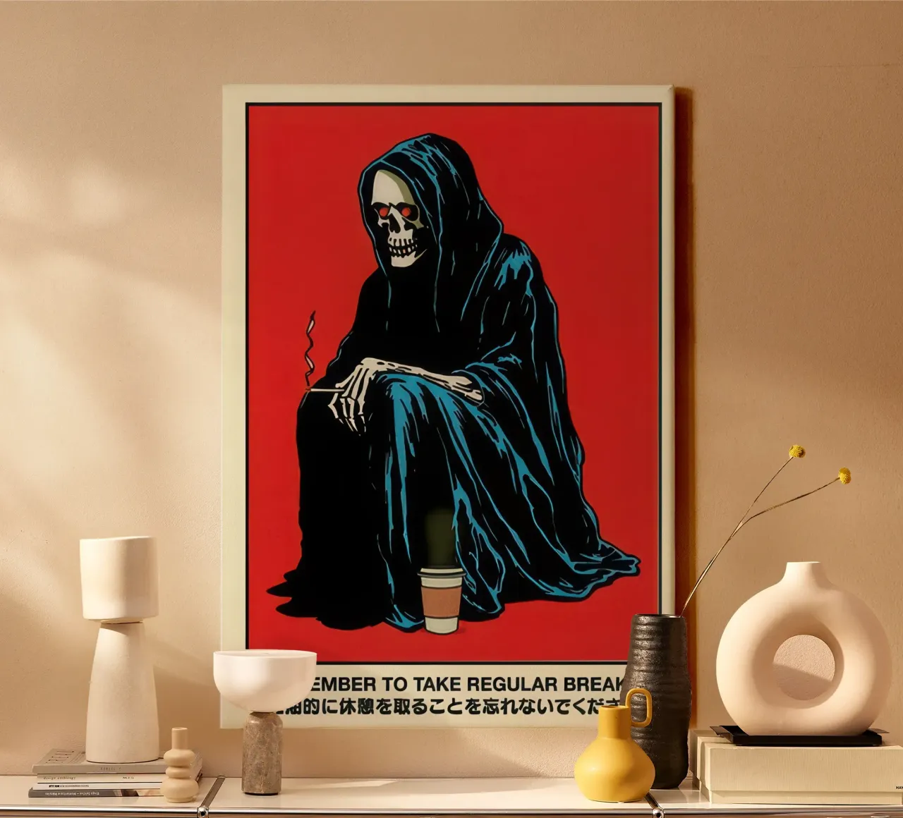 Regular Breaks canvas with Floater frame by Retrorise