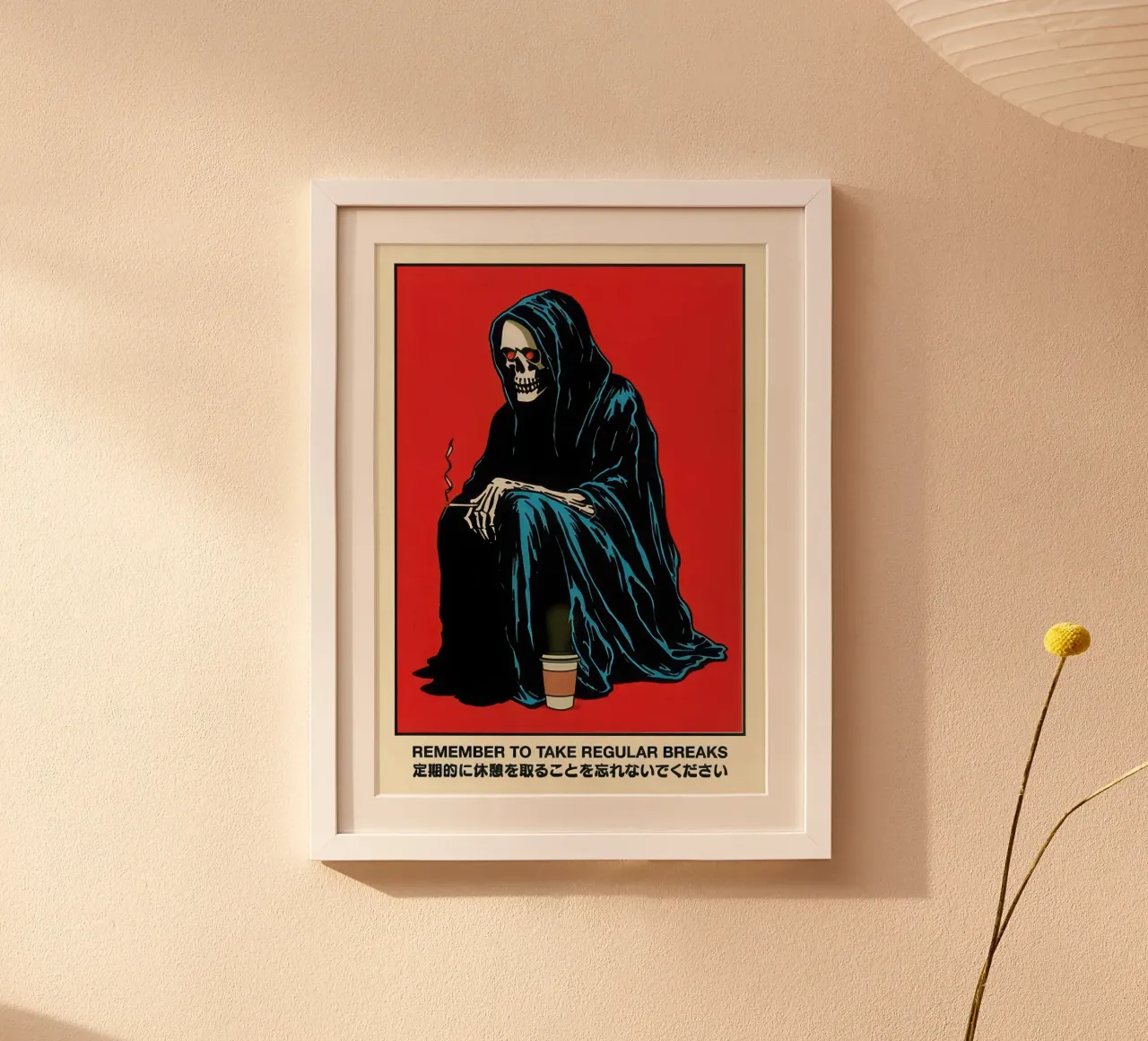Pause regolari poster con telaio in legno da Retrorise
