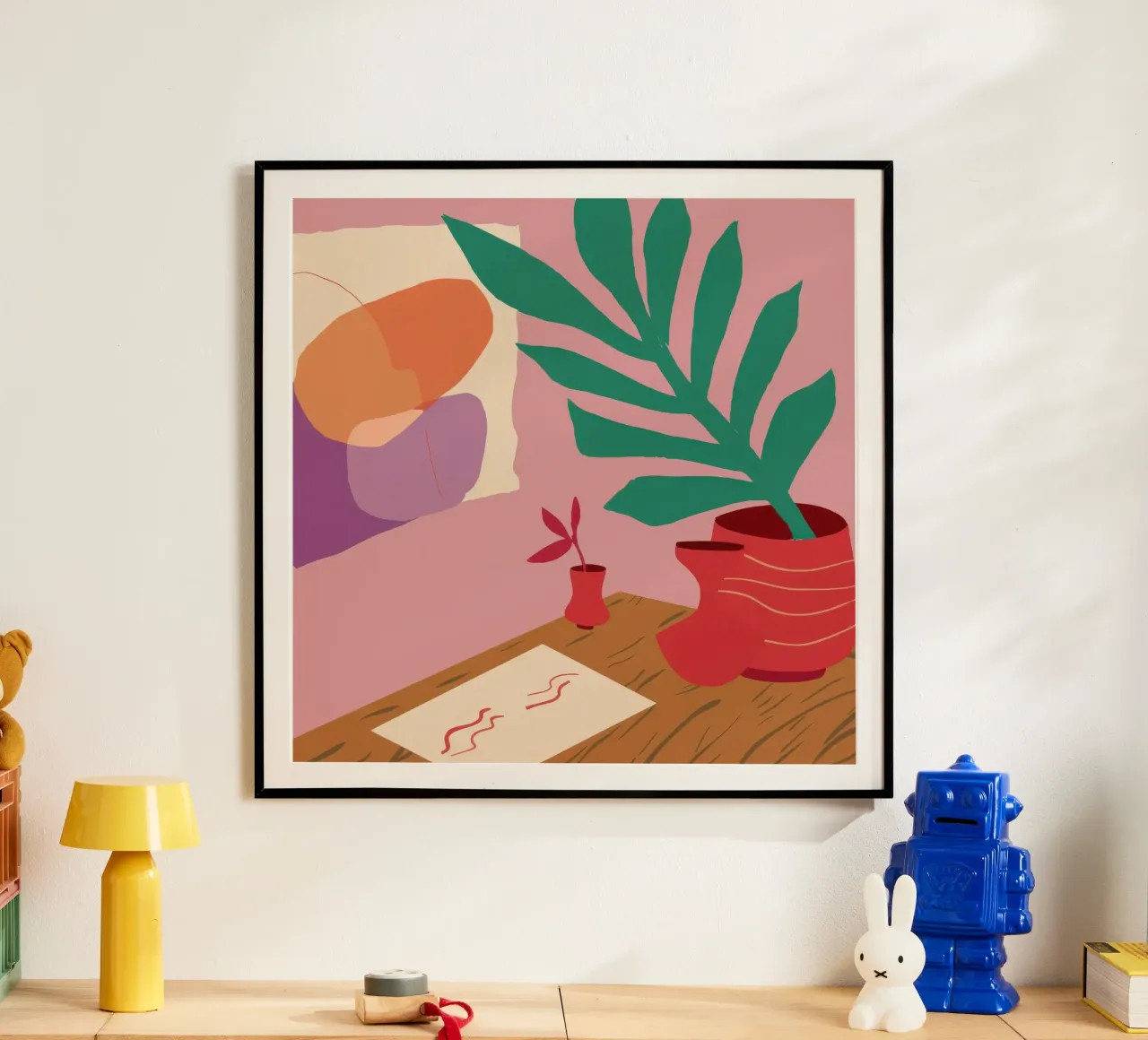 Scrivania creativa Immobile poster con telaio in legno da Enter Bloom