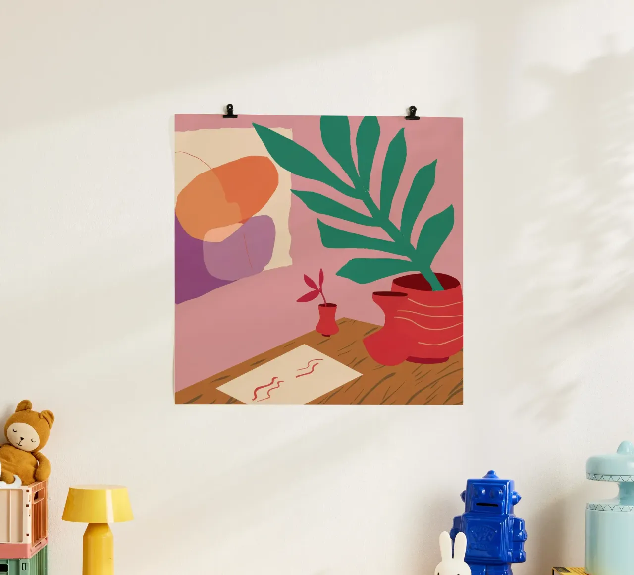 Scrivania creativa Immobile poster con telaio in legno da Enter Bloom