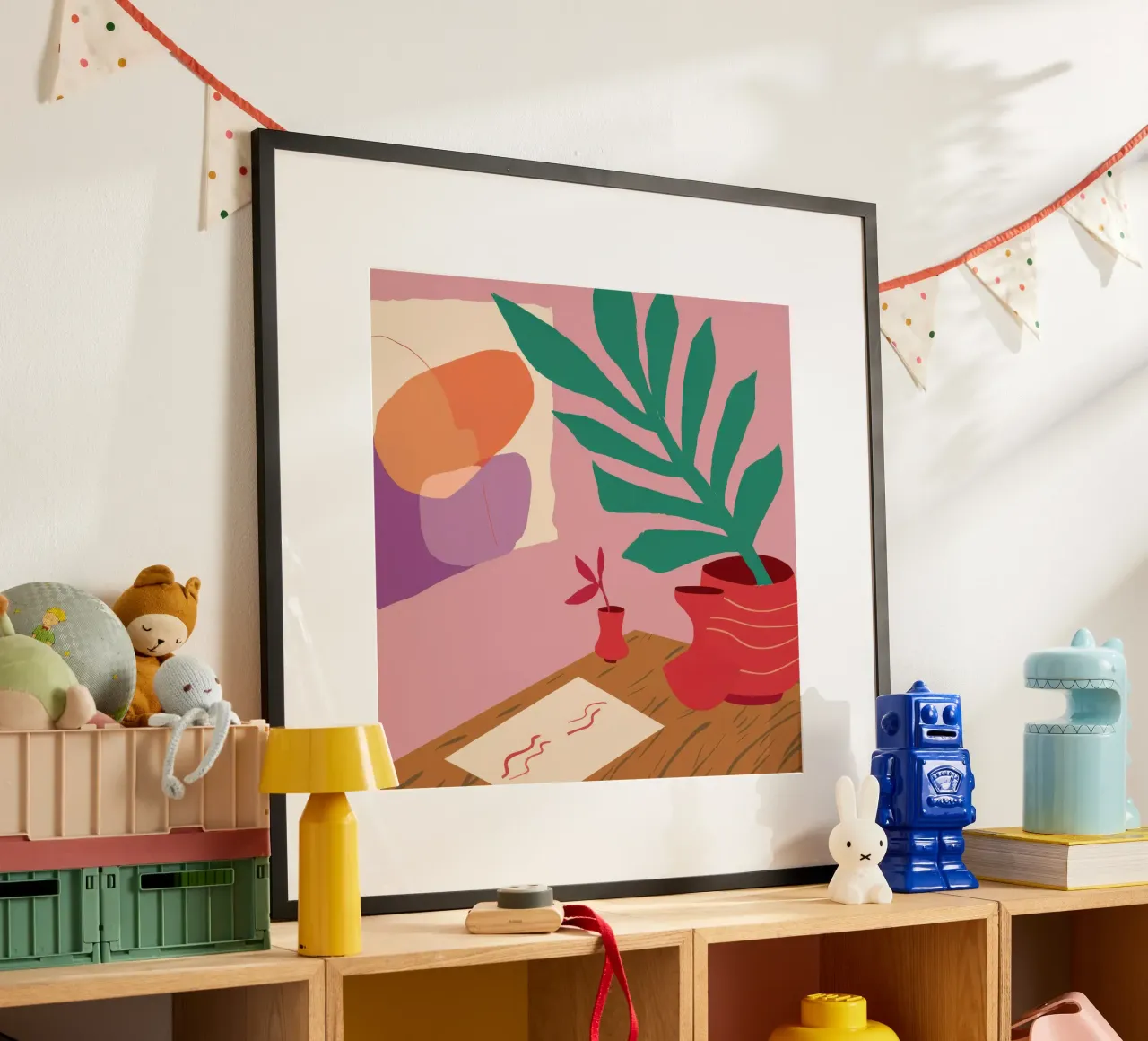 Scrivania creativa Immobile poster con telaio in legno da Enter Bloom