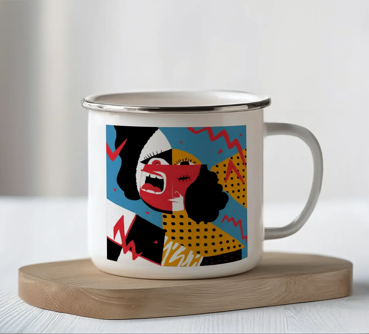 Ritratto dei Primal Scream tazza in smalto da Frame Aura