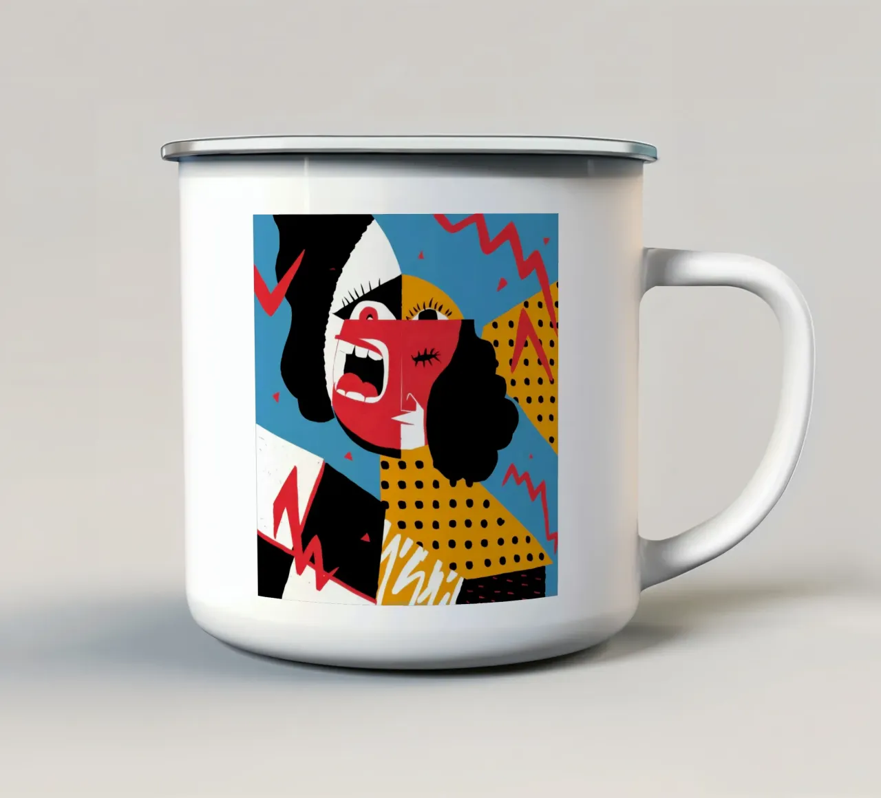 Ritratto dei Primal Scream tazza in smalto da Frame Aura