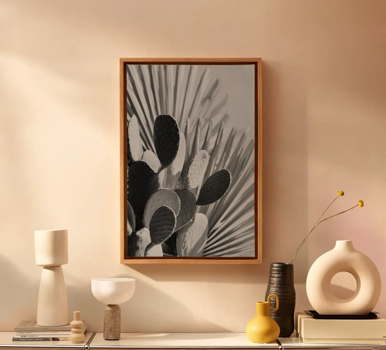 Cactus Poem No 01 Leinwand mit Schattenfugenrahmen von treechild