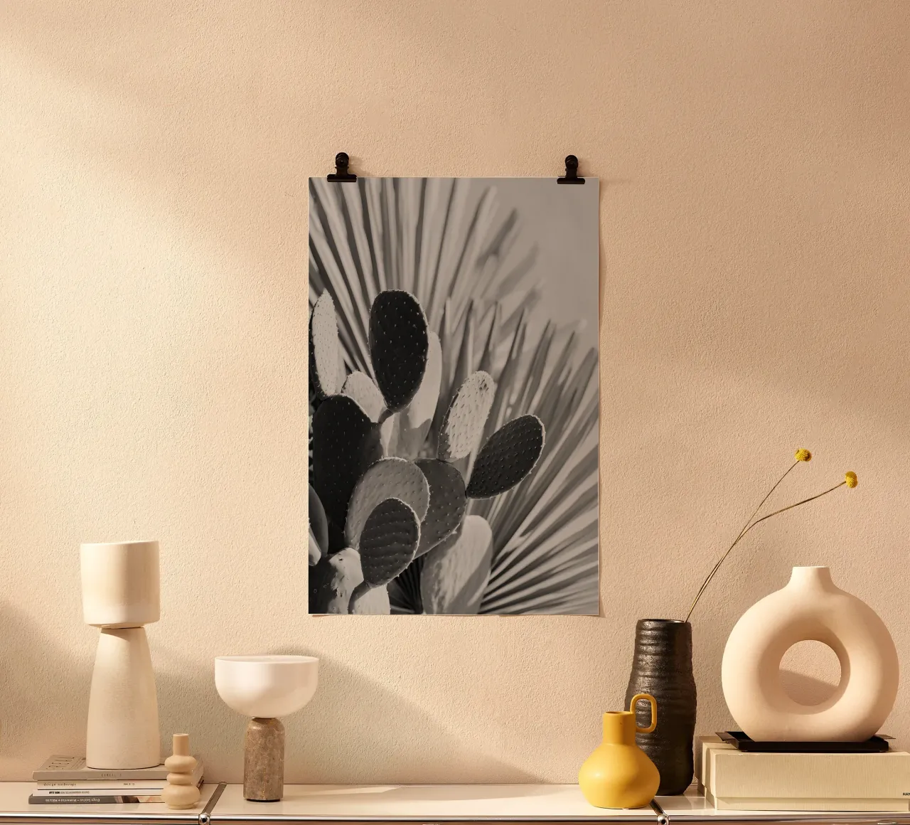 Cactus Poem No 01 poster con telaio in plastica da treechild