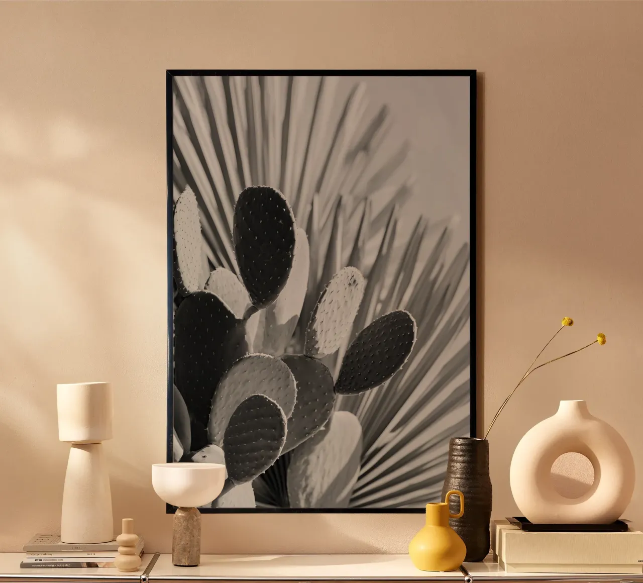 Cactus Poem No 01 poster con telaio in plastica da treechild