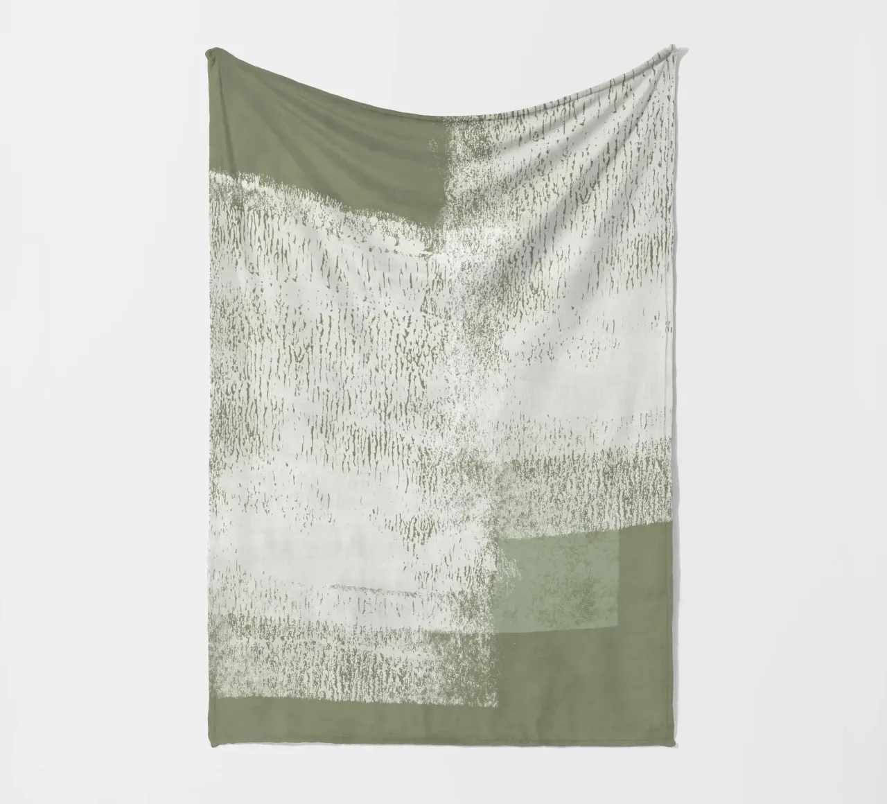 Surfaces | Minimal Abstract in Olive and Sage Green coperta in pile da sabidussi